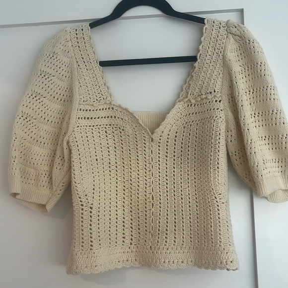 ba&sh Tops - Bash crochet top.  Size medium. Worn once